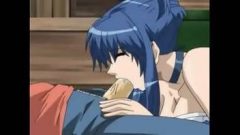 Tia tanaka com hentai milf de cabelo azul