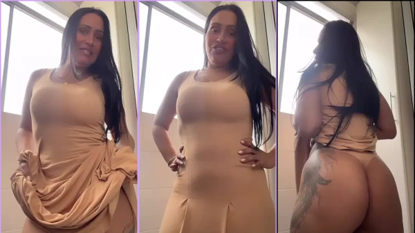 Alessandra Marques de vestido mostrando a sua bucetinha