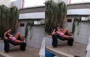 Stella Smets, a Morena Rabuda, no Making Of de Cenas Quentes