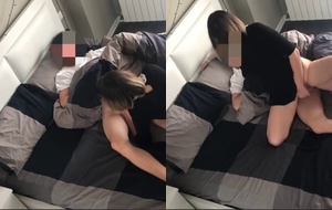 Empregada safada acordando o patrão chupando gostoso e cavalgando até gozar alto no vídeo caseiro