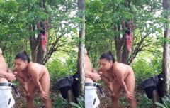 Morena safada fudendo gostoso com amigo casado no meio do mato