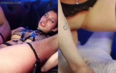 Novinha brasileira de lingerie pretinha cavalgando com tesão até gemer alto