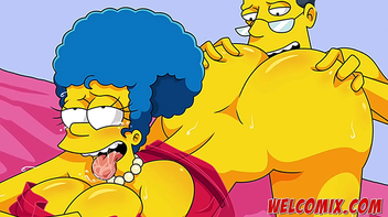 Pornô os Simpsons com a Marge transando forte