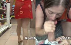 Safada empinando na cabine de provador do shopping e gemendo enquanto é comida por trás
